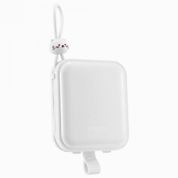 Внешний аккумулятор Joyroom Cutie Series JR-L008 10000 мА·ч 22,5 Вт PD QC с кабелями 1x USB-A 1x USB-C, белый