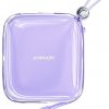 Joyroom Jelly Series JR-L002 10000mAh 22,5W PD QC powerbank ar kabeli 1x USB-A 1x USB-C violeta krāsā