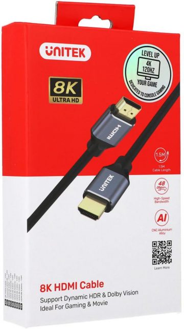 HDMI-кабель Unitek C137W 2.1 8K, UHD, 1,5 м
