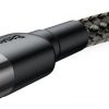 USB-A / Lightning iPhone kabelis Baseus Cafule CALKLF-AG1 50cm Apple 2.4A BLACK/GREY KABELIS