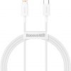 USB-C / Lightning iPhone laidas Baseus Superior CATLYS-A02 1m 20W PD greitas įkrovimas WHITE PREMIUM