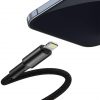 Кабель USB-C/Lightning для iPhone Baseus Cafule CATLGD-A01, 2 м, 20 Вт, PD, быстрая зарядка, черный, с чехлом