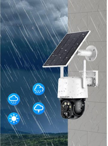 EasyCam IP PTZ kamera saules bezvadu WiFi Tuya 3MP 4x tālummaiņa EC-3PT4DL-S