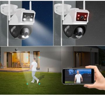 EasyCam āra 4MP (2MP + 2MP) 4x tālummaiņas WiFi PTZ kamera Tuya EC-4PTZ8DL