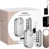 Sidabrinės spalvos „Aqara Smart Lock U200“ rinkinys, „HomeKit“, siūlas, „Bluetooth 5.1“, NFC