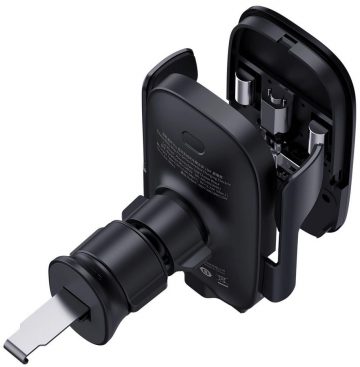 AUTOMOBILU AUTOMOBILU UZLĀDZĒŠANAS TURISTERIS Baseus Milky Way Pro BS-CM023 Qi 15W ON BOX BLACK