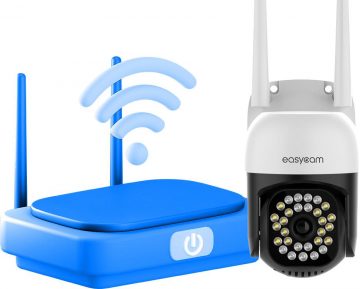 Уличная PTZ-камера EasyCam WiFi Tuya 35 м, 8 Мп, 4-кратный дальномер, EC-8PT12L16IR