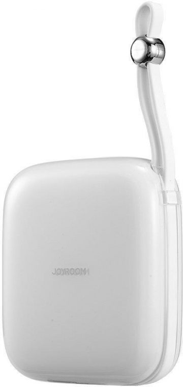 Joyroom Jelly Series JR-L002 10000mAh 22,5W PD QC powerbank ar kabeli 1x USB-A 1x USB-C, balts