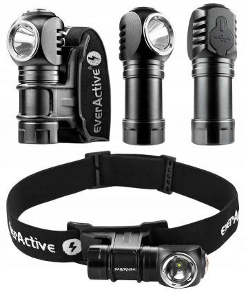 Luminus SST20 10W LED rokas / galvas lukturis everActive FL-55R 500 lūmeni IP66 Luminus SST20 10W LED rokas / galvas lukturis everActive FL-55R 500 lūmeni IP66