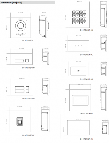 DAHUA 1 pogas modulis VTO4202F-MB1