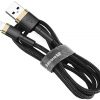 USB-A / Lightning iPhone kabelis Baseus Cafule CALKLF-BV1 100cm Apple 2.4A BLACK & GOLD IN COVER USB-A / Lightning iPhone kabelis Baseus Cafule CALKLF-BV1 100cm Apple 2.4A BLACK & GOLD IN COVER