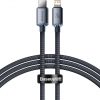 USB-C / Lightning iPhone cable Baseus Crystal CAJY000201 1.2m 20W PD Quick Charging BLACK IN PREMIUM COVER