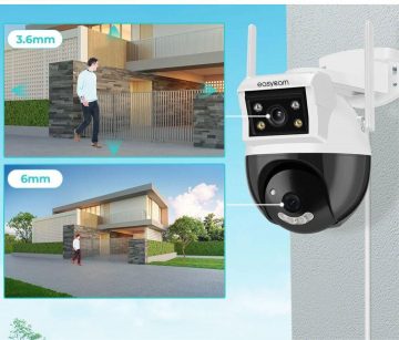 EasyCam āra 4MP (2MP + 2MP) 4x tālummaiņas WiFi PTZ kamera Tuya EC-4PTZ8DL