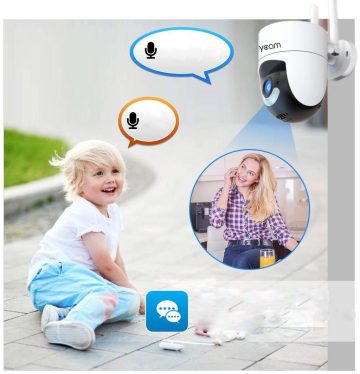 EasyCam āra WiFi Tuya 5MP 4 x tālummaiņa IP kamera EC-5PT4DL