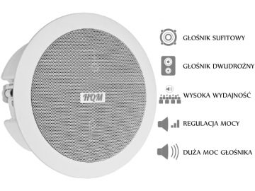 GRIESTU SKAĻRUNIS PA HQM-SOZ1625 16W 100V BALTS