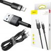 USB-A / Lightning iPhone kabelis Baseus Cafule CALKLF-AG1 50cm Apple 2.4A BLACK/GREY KABELIS