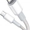 Кабель USB-C/Lightning для iPhone Baseus Cafule CATLGD-A02, 2 м, 20 Вт, PD, быстрая зарядка, белый, в чехле