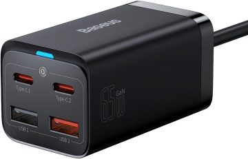 Настольное зарядное устройство Baseus GaN 3 Pro CCGP040101 65 Вт 2x USB-A 2x USB-C PD 3.0 QC 4.0