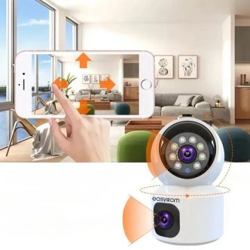 EasyCam IP PTZ kamera iekštelpām duālā WiFi Tuya 4MP (2MP + 2MP) EC-4PT2DL-FL
