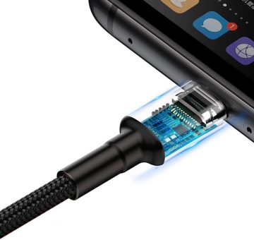 USB-A / USB-C KABELIS Baseus Cafule CATKLF-PG1 100cm SuperCharge 40W 5A QC 3.0 IN PLATE