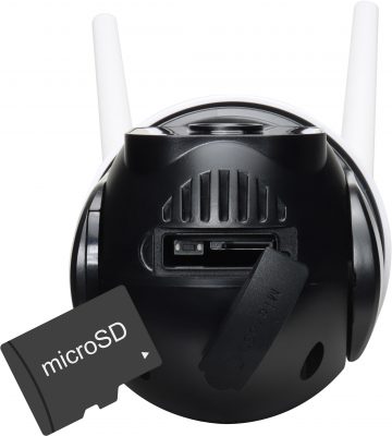 EasyCam IP āra WiFi PTZ kamera LED 25m Tuya 3MP 4 x tālummaiņa EC-3PT12L16IR-AI