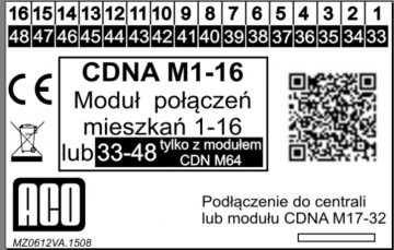 ACO CDNA M1-16 izsaukšanas modulis CDNA centrālei