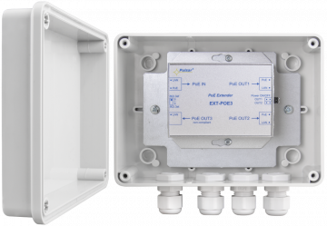 POE EXTENDER PULSAR EXT-POE3H 3 IP-KAAMERAGA SULETUD KORRAS POE EXTENDER PULSAR EXT-POE3H 3 IP-KAAMERAGA SULETUD KORRAS