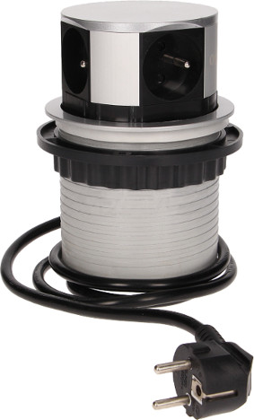 Mēbeļu kontaktligzda, OR-AE-1341, izvelkama 4x250V AC ar 1,5 m kabeli ORNO