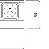 Mēbeļu kontaktligzda ar slēdzi ORNO OR-AE-1304, 2x230V