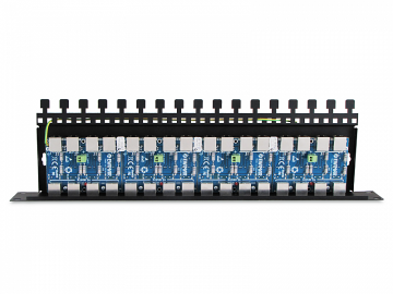 PRO sērijas 16 kanālu drošības panelis ar paaugstinātu aizsardzību pret pārspriegumiem RJ45 / RJ45 ar InPoE funkciju EWIMAR PTF-516R-PRO/InPoE