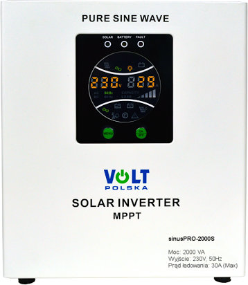 INVERTORS VOLT POLAND SINUSPRO-2000S 24V 1400/2000W SAULES ENERĢIJAS INVERTORS
