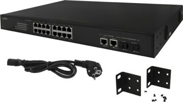 POE SWITCH PULSAR SF116 16-PORT (16xPoE + 2xUPLINK/2xSFP UPLINK)