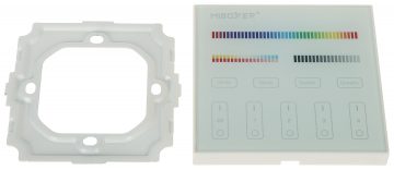 SIENAS TĀLVADĪBAS PANELIS LED APGAISMOJUMA KONTROLIERIEM T4 2.4 GHz, MONO, CCT, RGB, RGBW, RGBCCT (RGBWW) MiBOXER