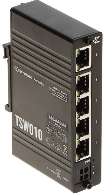 ПРОМЫШЛЕННЫЙ КОММУТАТОР TSW010 5-ПОРТОВЫЙ Teltonika ПРОМЫШЛЕННЫЙ КОММУТАТОР TSW010 5-ПОРТОВЫЙ Teltonika