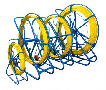 Stikla šķiedra kabeļu vilkšanai 6mm / 100m (PILOTS / STEEL) PE + RACK