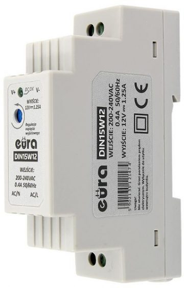 EURA BAROŠANAS AVOTS DIN15W12 12V 1,25 A DCEURA BAROŠANAS AVOTS DIN15W12 12V 1,25 A DC