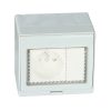 SINGLE SURFACE-MOUNTED SOCKET OUTLET WITH A SWITCH ATLO-S1IP5-SW 220 ... 240 V 10 A ATLO