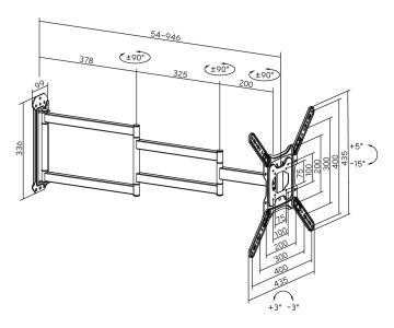 КРЕПЛЕНИЕ ДЛЯ ТЕЛЕВИЗОРА ИЛИ МОНИТОРА BRATECK-LPA84-445XL BRATECK