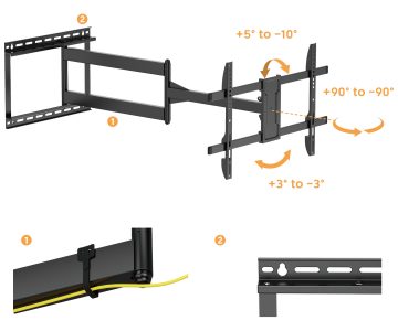 КРЕПЛЕНИЕ ДЛЯ ТЕЛЕВИЗОРА ИЛИ МОНИТОРА BRATECK-LPA84-463XL BRATECK