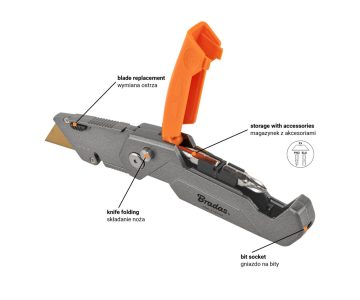 Saliekams trapecveida nazis DIY-KN190202/B AR TRAPECVEIDA ASMENI BRADAS