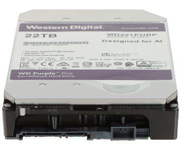VDIGITĀLĀ VIDEOIERAKSTĪTĀJA DISKS HDD-WD221PURP 22TB 24/7 WESTERN DIGITAL