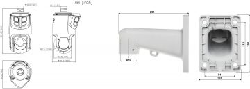 IP ĀTRUMA DOME KAMERA SDT4E425-8P-GB-APV1 TiOC WizSense Smart Dual Light 4 Mpx 5...125 mm + 8 Mpx panoramic, DAHUA