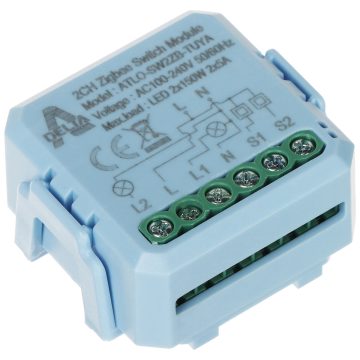 VIEDAIS PĀRSLĒGŠANAS SLĒDZIS ATLO-SW2ZB-TUYA ZigBee, Tuya SmartVIEDAIS PĀRSLĒGŠANAS SLĒDZIS ATLO-SW2ZB-TUYA ZigBee, Tuya Smart