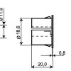 SET OF SNAP-IN MOUNTING COLLARS MC300-S31W ALARMTECH