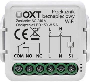 OXT mini 1 moduļa bezsprieguma ķēdes WiFi TuyaOXT mini 1 moduļa bezsprieguma ķēdes WiFi Tuya