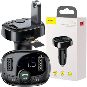 FM RAIDĪTĀJS AUTO LĀDĒTĀJS Baseus Enjoy S-09A 3.4A 2x USB-A microSD BT 4.2FM RAIDĪTĀJS AUTO LĀDĒTĀJS Baseus Enjoy S-09A 3.4A 2x USB-A microSD BT 4.2