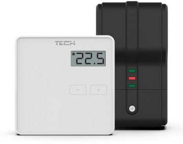 Bezvadu divstāvokļu telpas termostats, balts ST-294v2 Tech kontrolieriBezvadu divstāvokļu telpas termostats, balts ST-294v2 Tech kontrolieri