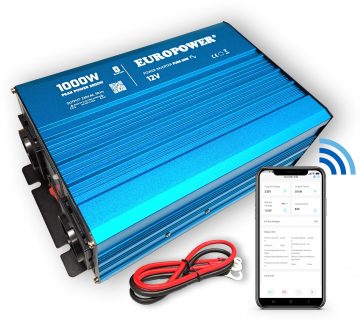 EUROPOWER SPRIEGUMA PĀRVEIDOTĀJS 12V DC / 230V AC 1000W / 2000W TĪRS SĪNUSA VILNIS BLUETOOTHEUROPOWER SPRIEGUMA PĀRVEIDOTĀJS 12V DC / 230V AC 1000W / 2000W TĪRS SĪNUSA VILNIS BLUETOOTH