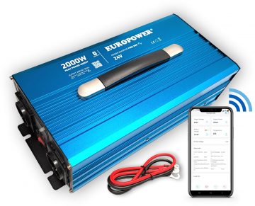 EUROPOWER SPRIEGUMA PĀRVEIDOTĀJS 24V DC / 230V AC 2000W / 4000W TĪRS SINUSODS BLUETOOTHEUROPOWER SPRIEGUMA PĀRVEIDOTĀJS 24V DC / 230V AC 2000W / 4000W TĪRS SINUSODS BLUETOOTH