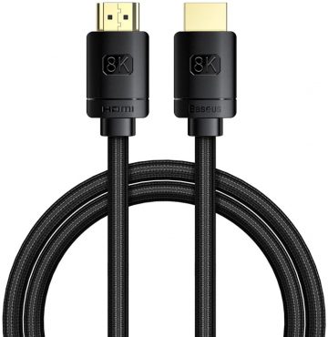 Baseus augstas izšķirtspējas sērijas 8K HDMI kabelis 1m - melnsBaseus augstas izšķirtspējas sērijas 8K HDMI kabelis 1m - melns
